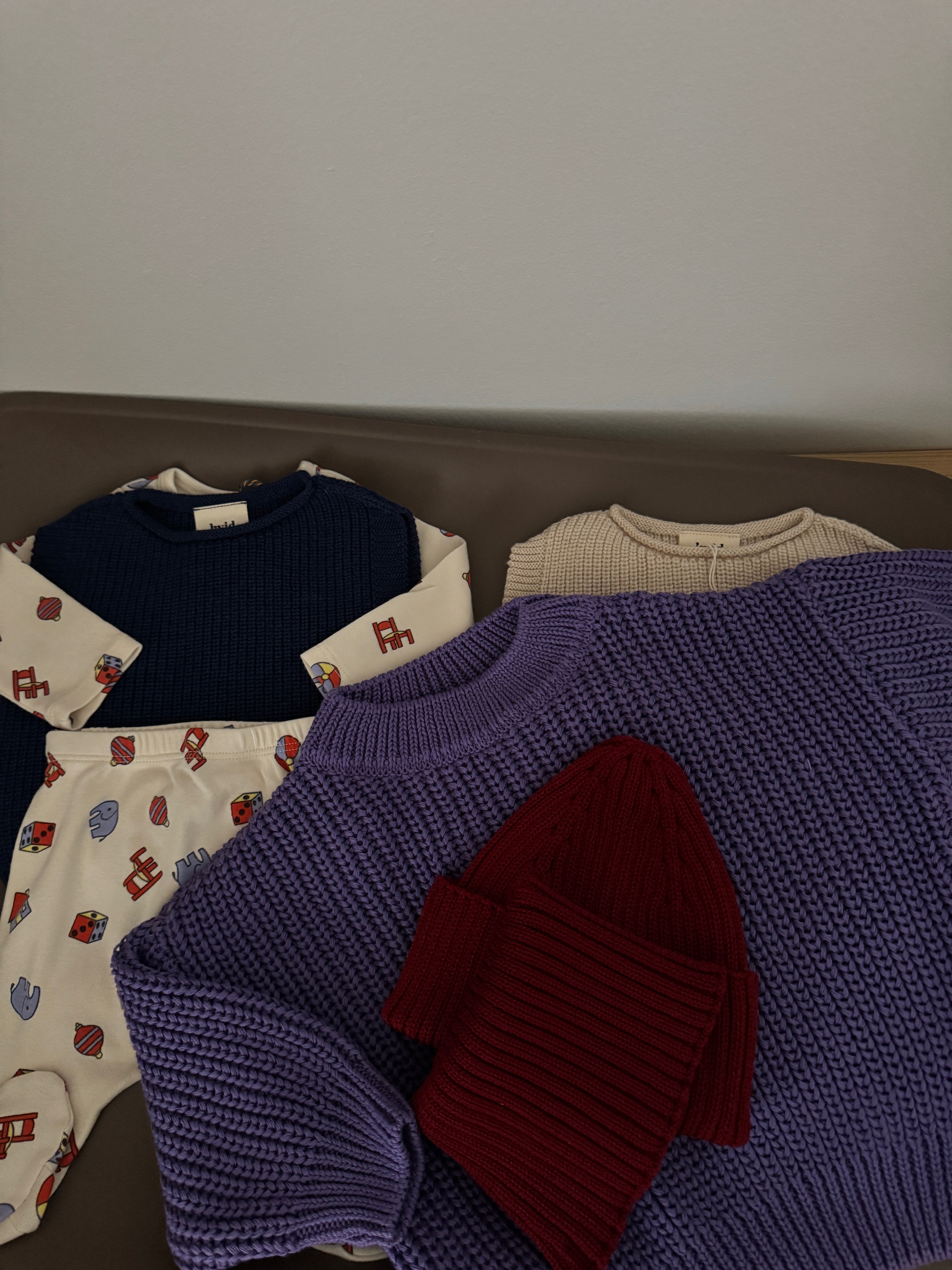 cotton chunky sweater amethyst