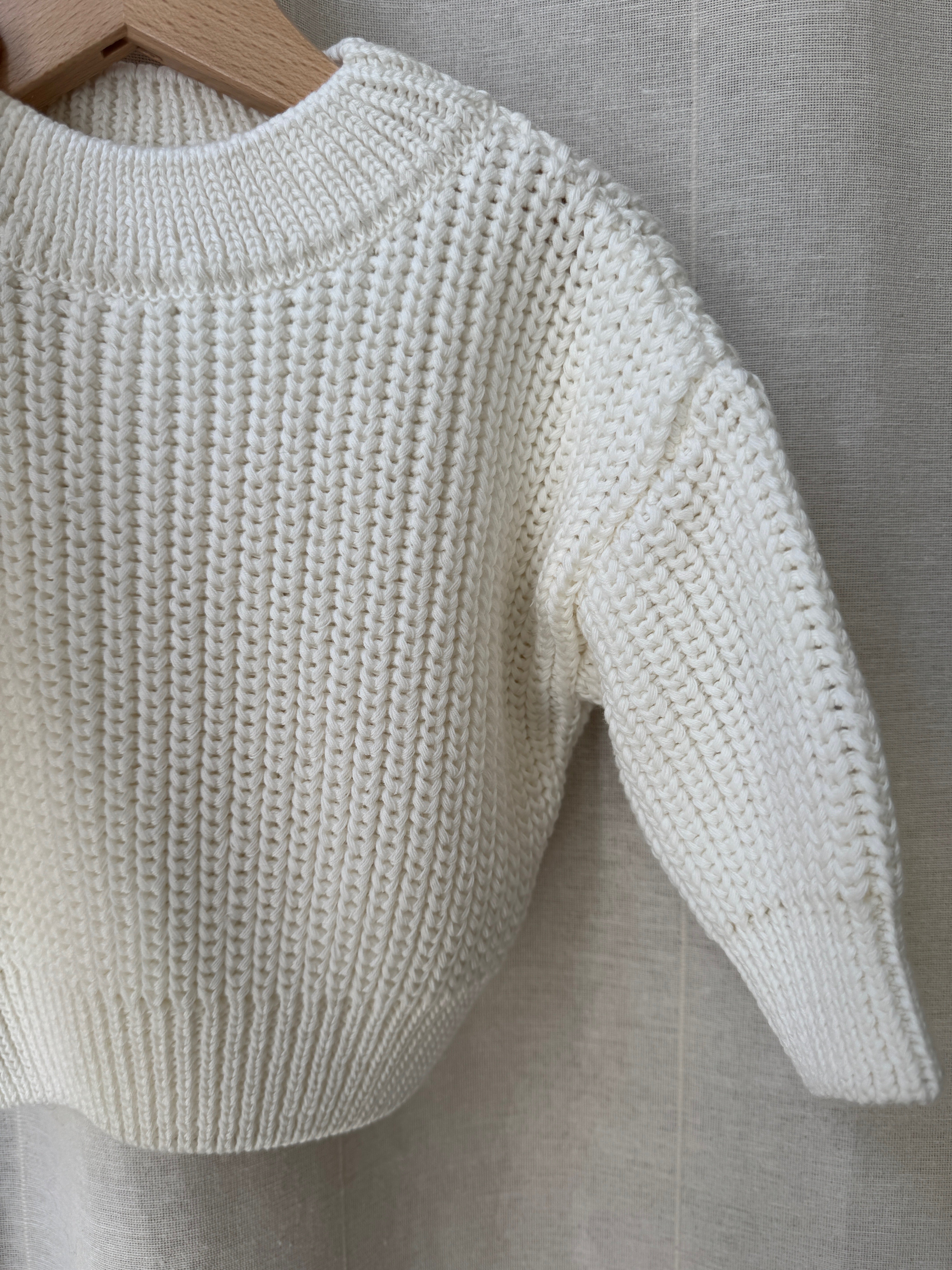 cotton chunky sweater crema