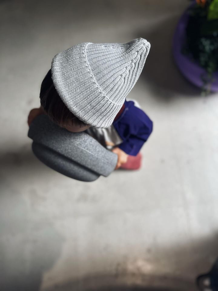 cotton beanie silver