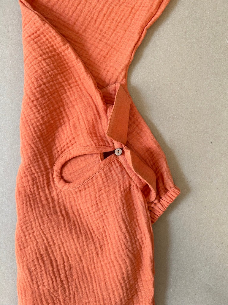 blouse Carmen with collar Orange