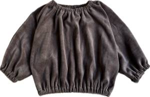 velour blouse brown