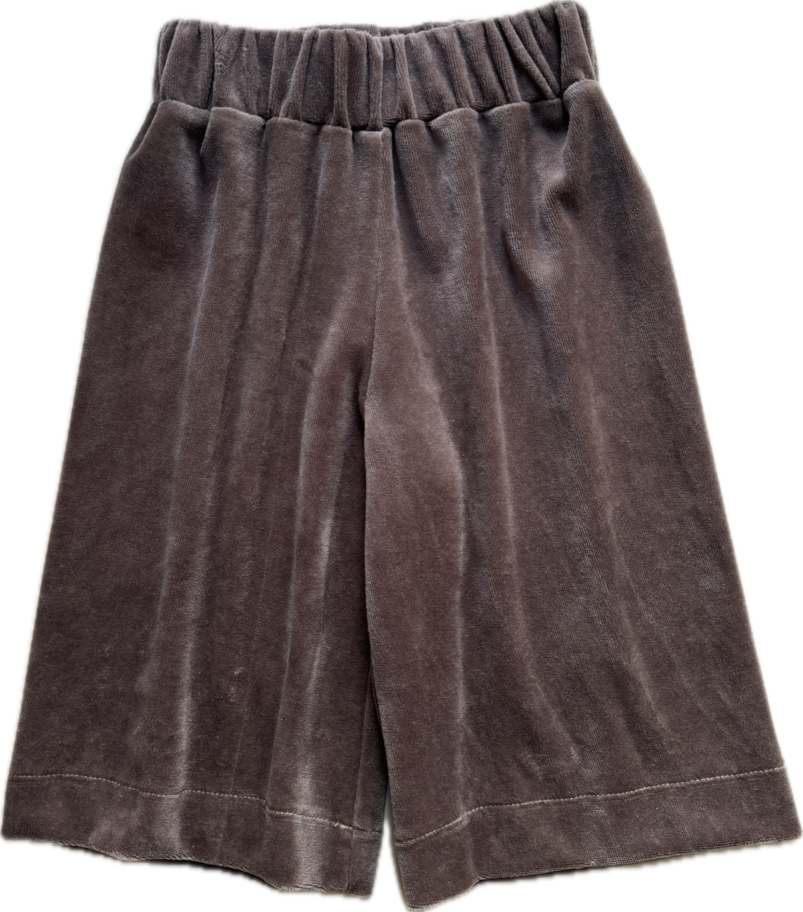 velour culotte pants brown