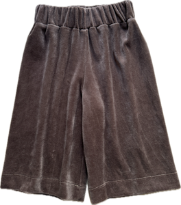 velour culotte pants brown