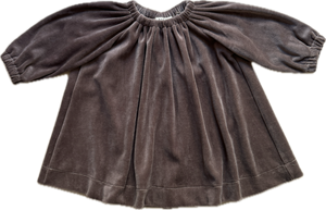 velour dress brown