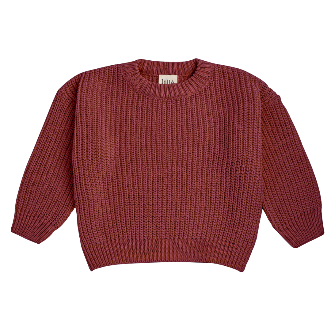 cotton chunky sweater brick