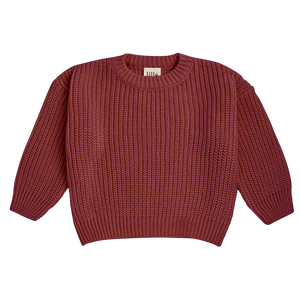 cotton chunky sweater brick