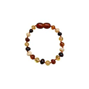 amber baby bracelet multicolor polished