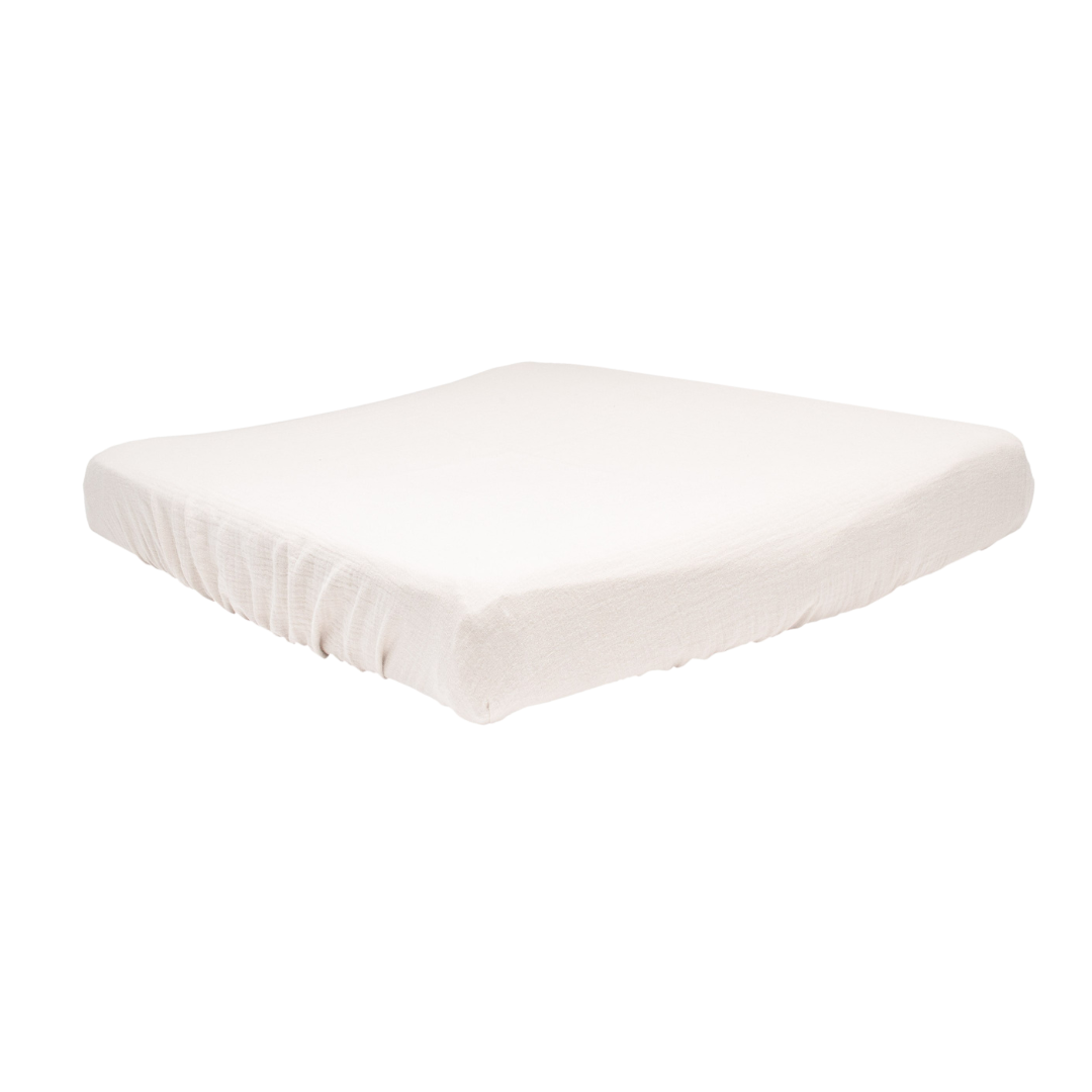 muslin changing pad cover cream