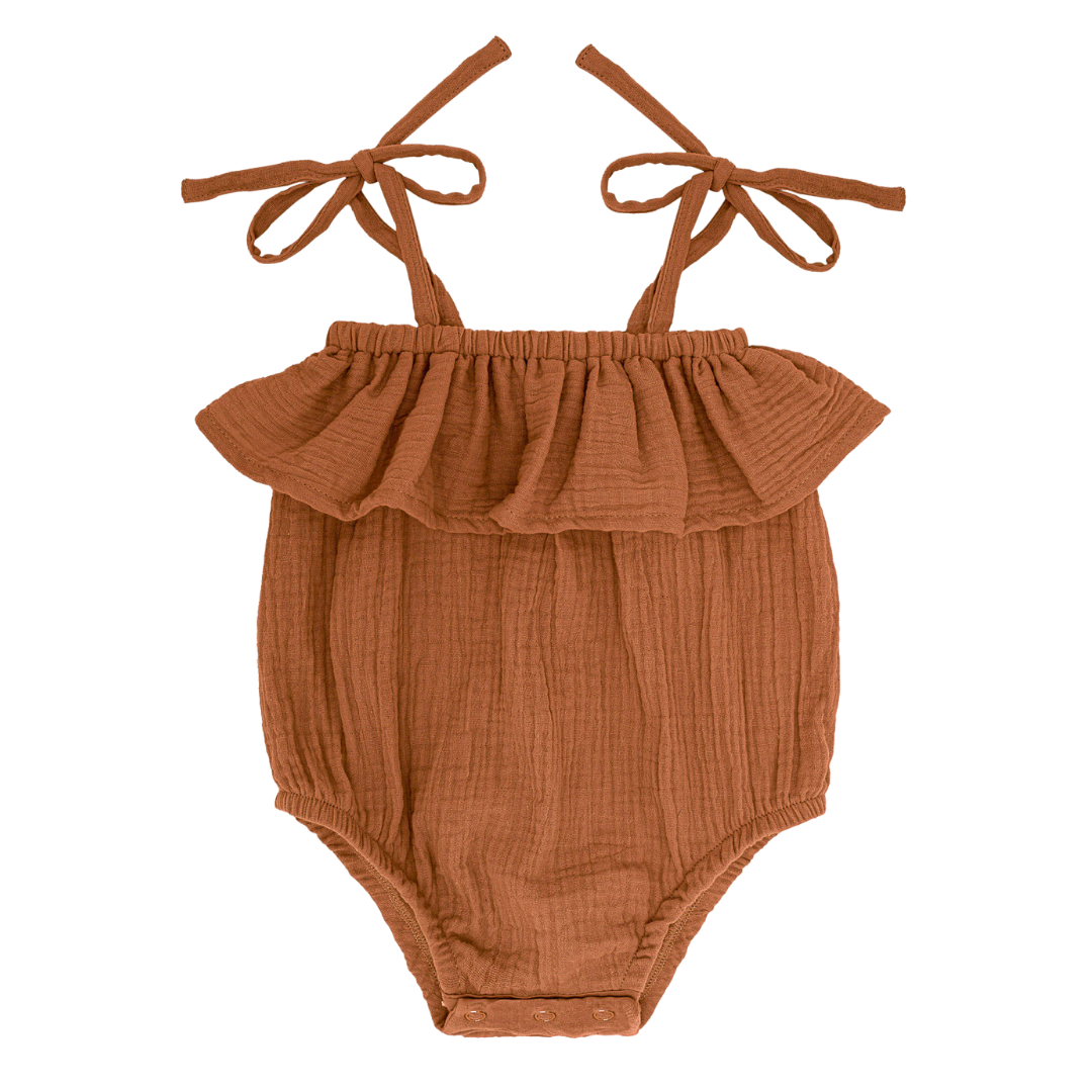 muslin romper Gaja caramel