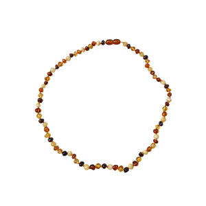 amber adult necklace multicolor polished