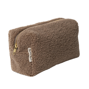 brown teddy pouch