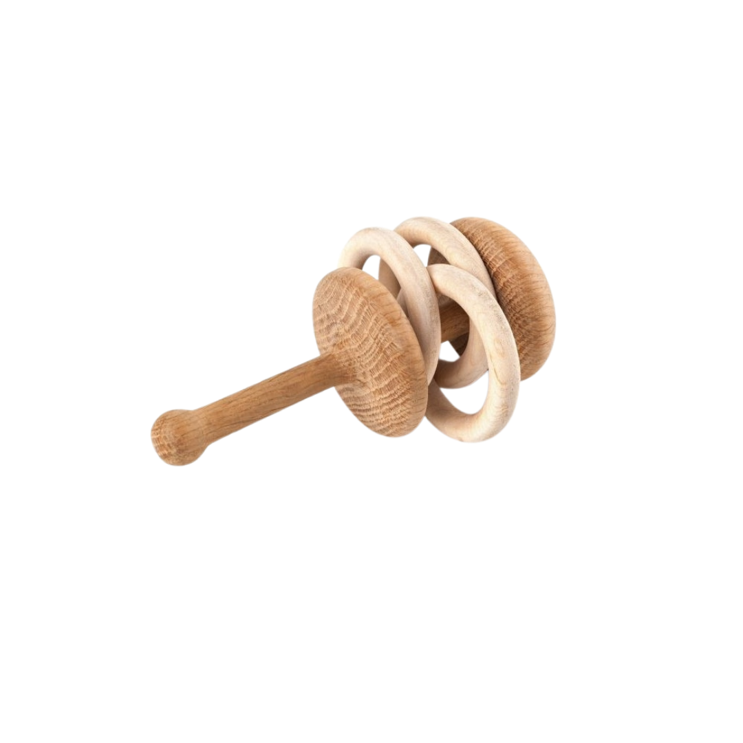 rattle made of certified wood - rumble