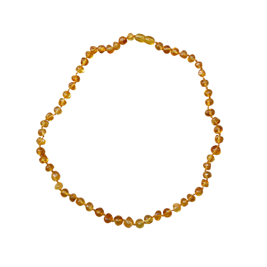 amber adult necklace honey polished