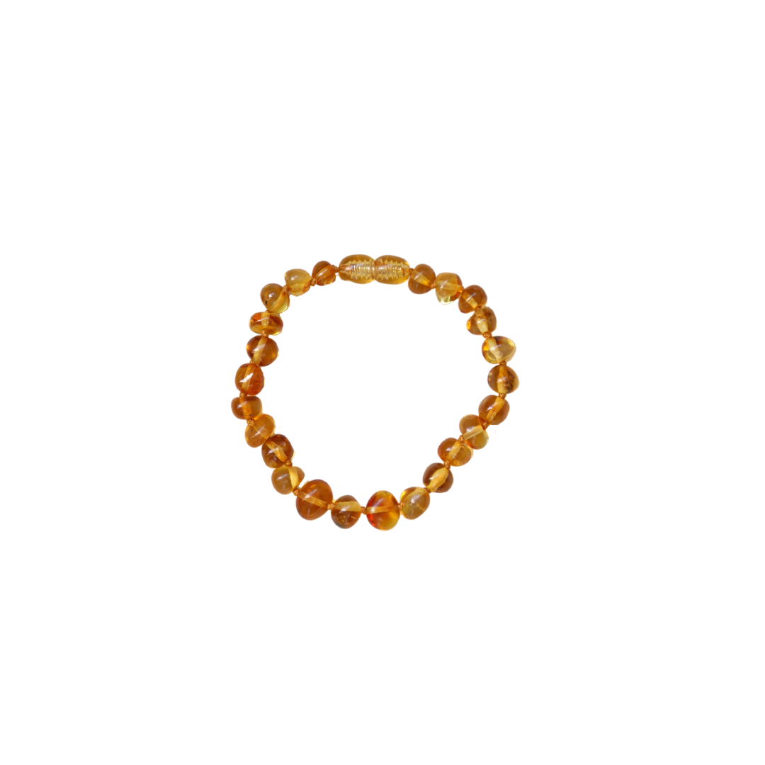 amber adult bracelet honey polished