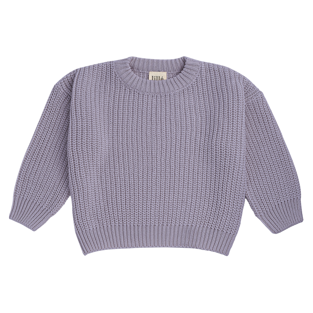 cotton chunky sweater lavender