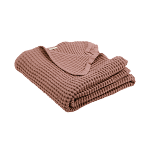 waffle blanket dusty powder