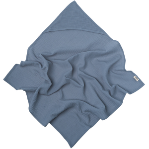 muslin swaddle with hoodie ocean