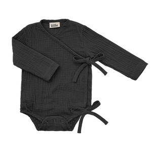 baby body kimono charcoal