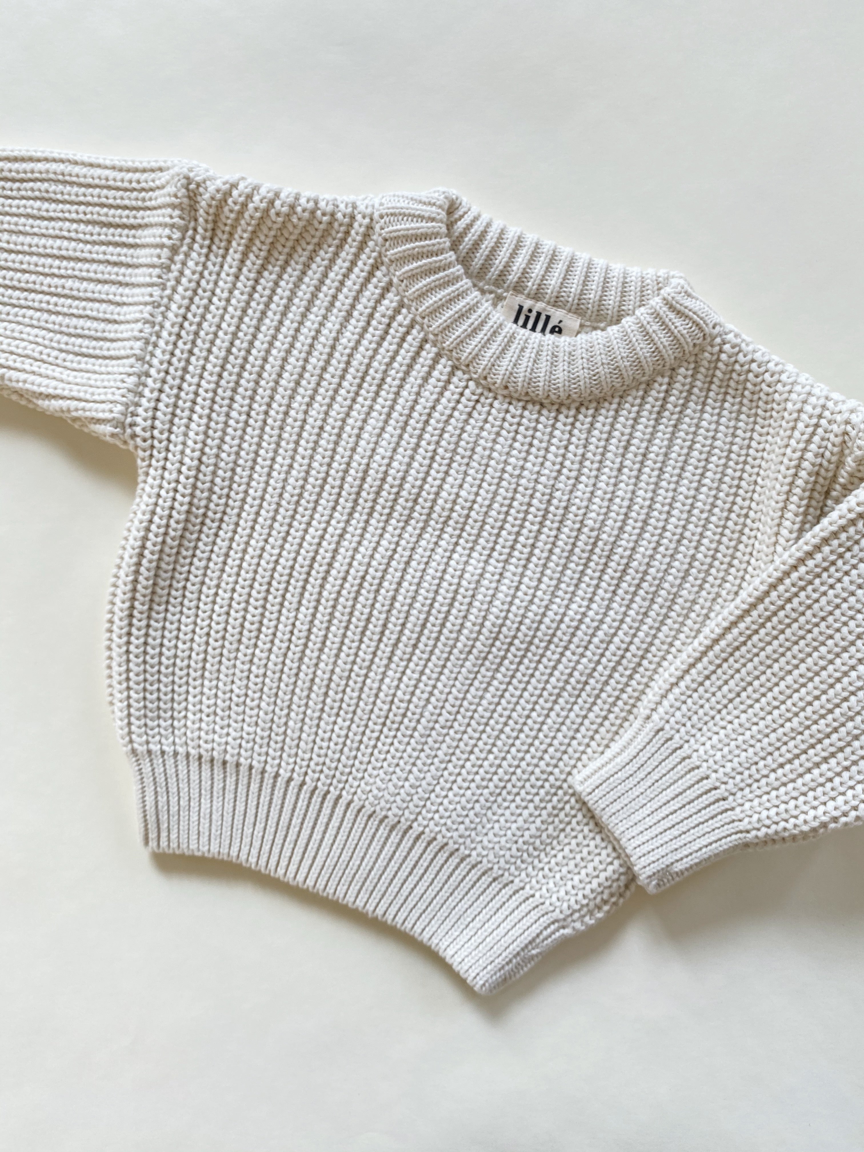 cotton chunky sweater off white