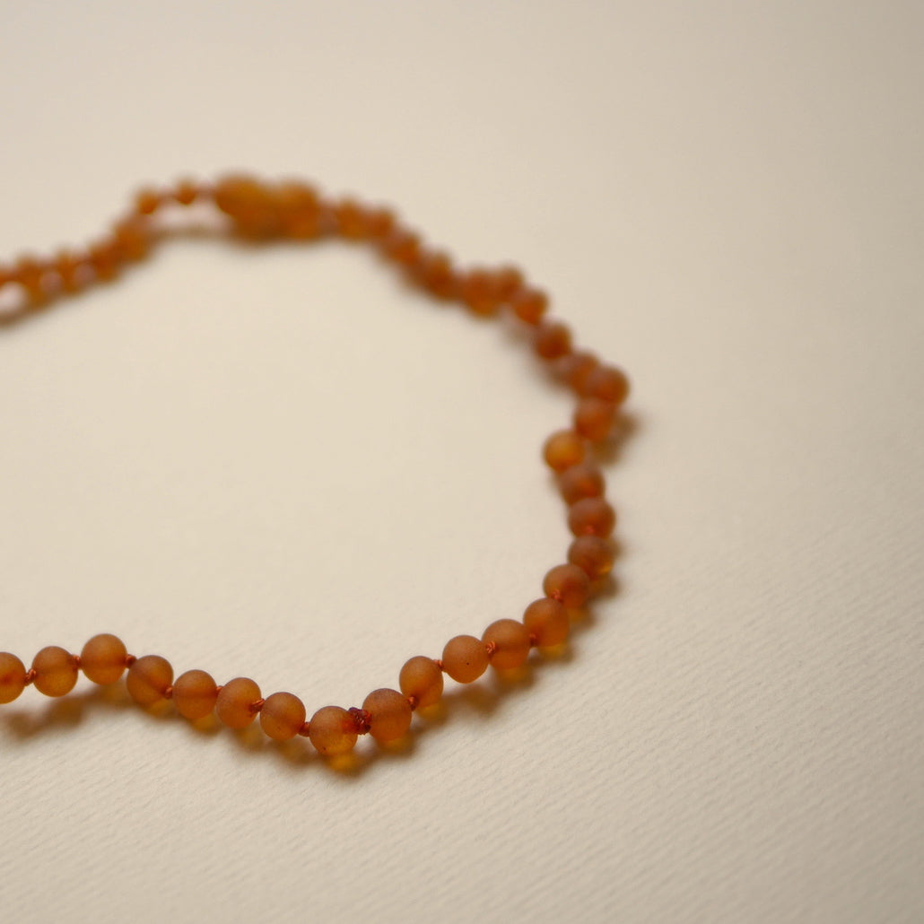 amber adult bracelet cognac raw