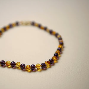 amber baby necklace honey amethyst