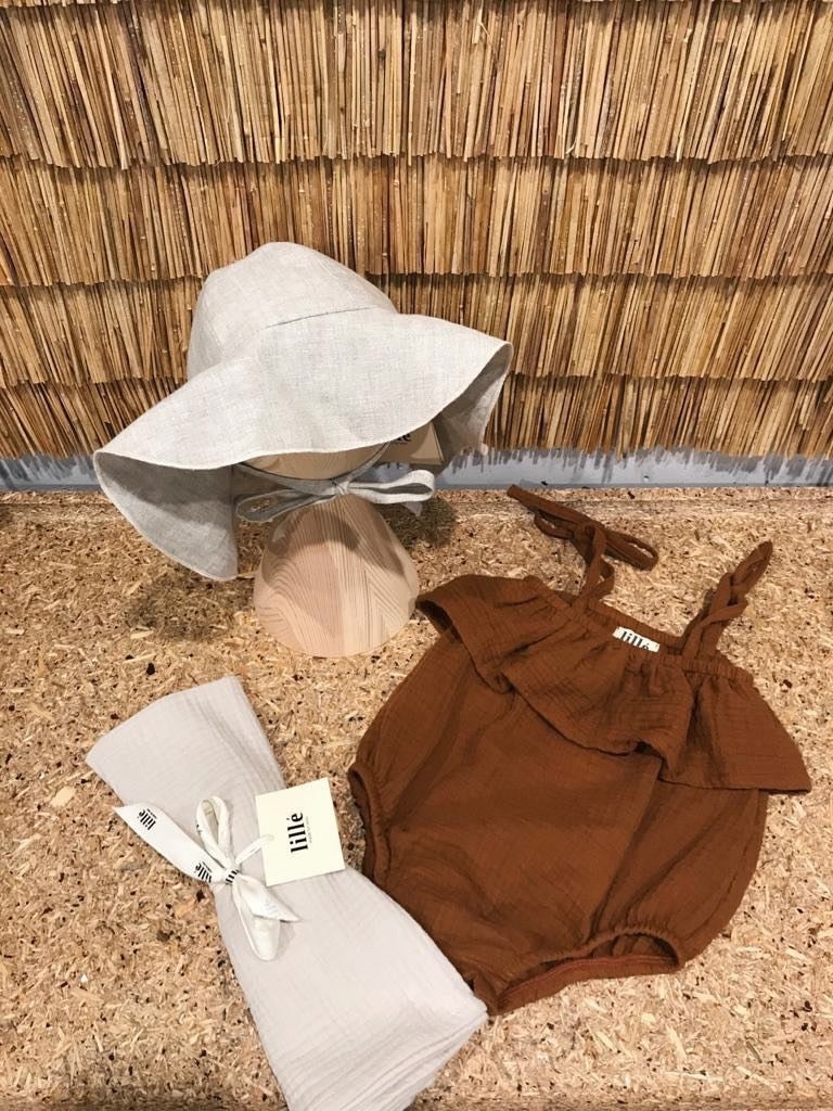 muslin romper Gaja caramel