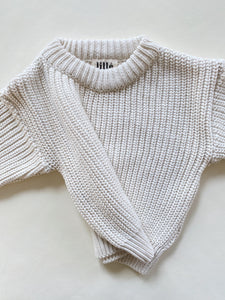 cotton chunky sweater off white
