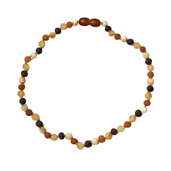 amber adult necklace multicolor raw