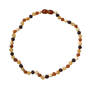 amber adult necklace multicolor raw